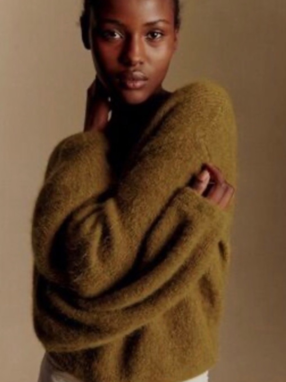 Sézane Jay Jumper Baby Alpaca Sweater Mustard Gold M